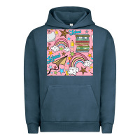 Pigment Midnight Navy school with rainbow seamless pattern Urban Hoodie - BundleAndBundleShop