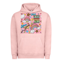 Pigment Salmon school with rainbow seamless pattern Urban Hoodie - BundleAndBundleShop