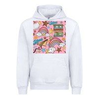 White school with rainbow seamless pattern Urban Hoodie - BundleAndBundleShop