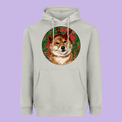 Heavyweight Hoodie Shiba Inu Christmas