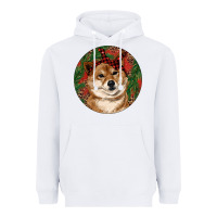 White Shiba Inu Christmas Heavyweight Hoodie - RanaPortraitStore