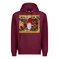 Burgundy gnome joy Premium Hoodie - JahusDesignShop