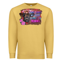 Antique Gold sorry ladies my heart belongs to mommy highland calf Premium Sweatshirt - RanaPortraitStore