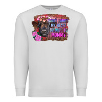 Dove Grey sorry ladies my heart belongs to mommy highland calf Premium Sweatshirt - RanaPortraitStore