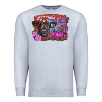 Heather Grey sorry ladies my heart belongs to mommy highland calf Premium Sweatshirt - RanaPortraitStore
