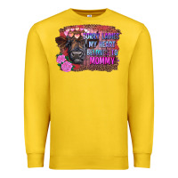Lemon sorry ladies my heart belongs to mommy highland calf Premium Sweatshirt - RanaPortraitStore