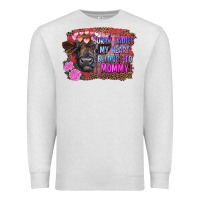 Oatmeal Heather sorry ladies my heart belongs to mommy highland calf Premium Sweatshirt - RanaPortraitStore