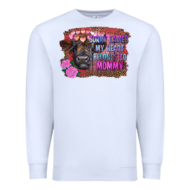 Sorry Ladies My Heart Belongs To Mommy Highland Calf Premium Sweatshirt by RanaPortraitStore | Teevron