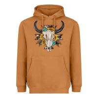 Meerkat cow aztec western bull skull Heavyweight Hoodie - texasbilliewilder