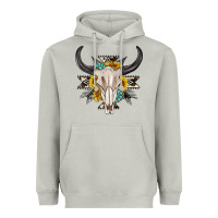 Moon Dust cow aztec western bull skull Heavyweight Hoodie - texasbilliewilder