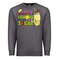 Charcoal Heather when life gives you lemons add sugar tbw Premium Sweatshirt - texasbilliewilder