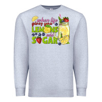 Heather Grey when life gives you lemons add sugar tbw Premium Sweatshirt - texasbilliewilder