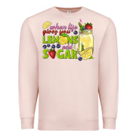 Pale Pink when life gives you lemons add sugar tbw Premium Sweatshirt - texasbilliewilder