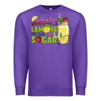 Purple when life gives you lemons add sugar tbw Premium Sweatshirt - texasbilliewilder