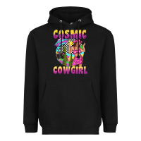 Black cosmic cowgirl Heavyweight Hoodie - texasbilliewilder