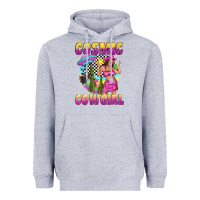 Heather Grey cosmic cowgirl Heavyweight Hoodie - texasbilliewilder