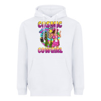 White cosmic cowgirl Heavyweight Hoodie - texasbilliewilder