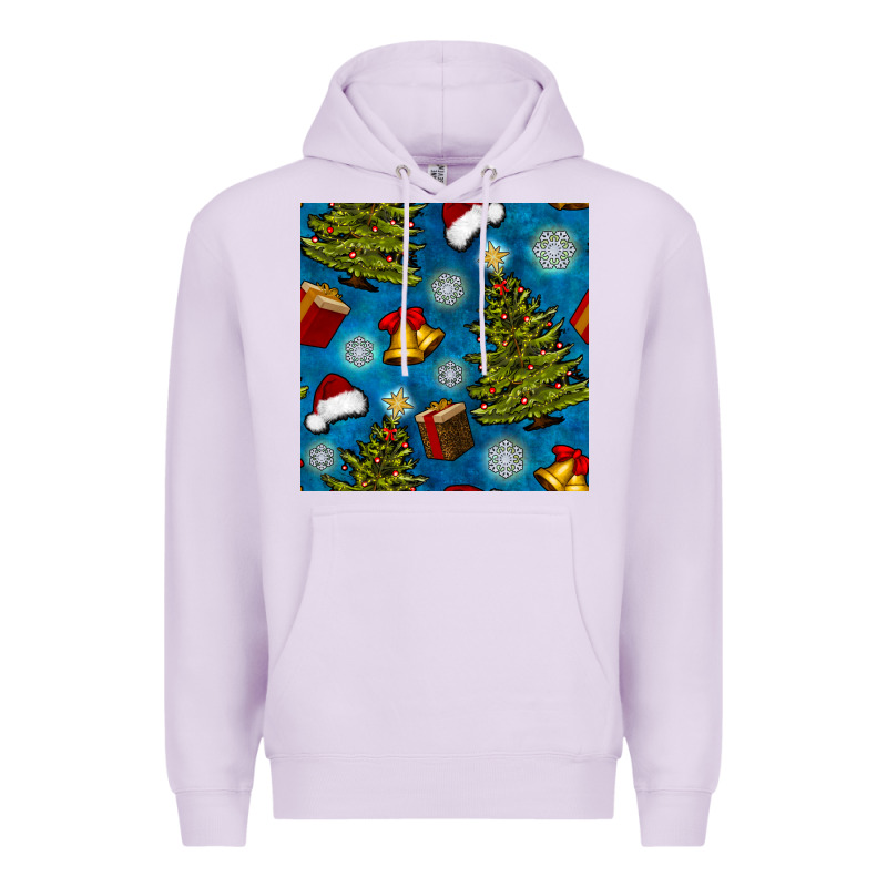 Christmas Trees And Bells Seamless Pattern Premium Hoodie by BundleAndBundleShop | Teevron
