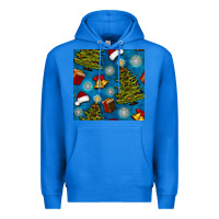 True Royal christmas trees and bells seamless pattern Premium Hoodie - BundleAndBundleShop