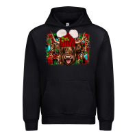 Black highland cow christmas Urban Hoodie - JahusDesignShop
