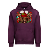 Mauve Wine highland cow christmas Urban Hoodie - JahusDesignShop