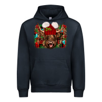 Navy highland cow christmas Urban Hoodie - JahusDesignShop
