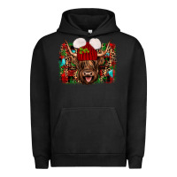 Pigment Black highland cow christmas Urban Hoodie - JahusDesignShop