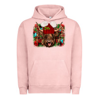 Pigment Salmon highland cow christmas Urban Hoodie - JahusDesignShop
