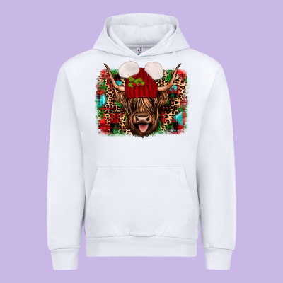 Highland Cow Christmas Urban Hoodie Designed By Jahusdesignshop