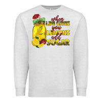 Oatmeal Heather when life gives you lemons add sugar Premium Sweatshirt - texasbilliewilder