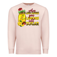 Pale Pink when life gives you lemons add sugar Premium Sweatshirt - texasbilliewilder