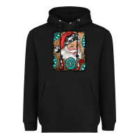 Black Santa Claus Joy Heavyweight Hoodie - RanaPortraitStore