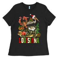Black Christmas Louisiana Ladies Tee - BarkalooDesign