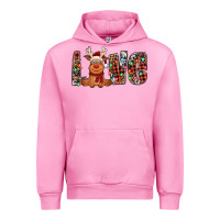 Fuchsia Pink love christmas reindeer Urban Hoodie - Jasminsmagicworld