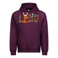 Mauve Wine love christmas reindeer Urban Hoodie - Jasminsmagicworld