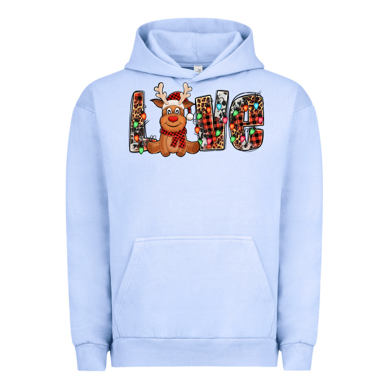 Love Christmas Reindeer Urban Hoodie by Jasminsmagicworld | Teevron