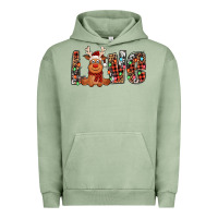 Pigment Oil Green love christmas reindeer Urban Hoodie - Jasminsmagicworld