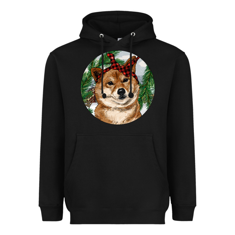Shiba Inu Christmas Heavyweight Hoodie by RanaPortraitStore | Teevron