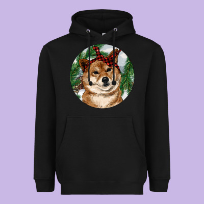 Heavyweight Hoodie Shiba Inu Christmas