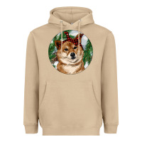 Mushroom Shiba Inu Christmas Heavyweight Hoodie - RanaPortraitStore