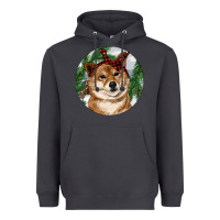 Smoke Shiba Inu Christmas Heavyweight Hoodie - RanaPortraitStore