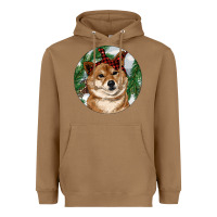 Toasted Coconut Shiba Inu Christmas Heavyweight Hoodie - RanaPortraitStore