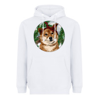 White Shiba Inu Christmas Heavyweight Hoodie - RanaPortraitStore