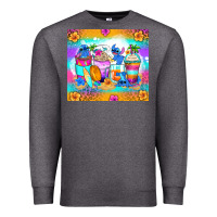 Charcoal Heather stitch summer coffee cups Premium Sweatshirt - Zillion Design Studio