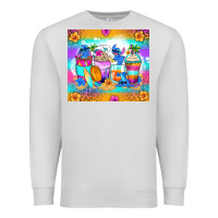 Dove Grey stitch summer coffee cups Premium Sweatshirt - Zillion Design Studio
