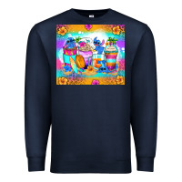 Navy stitch summer coffee cups Premium Sweatshirt - Zillion Design Studio