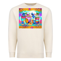 Sandshell stitch summer coffee cups Premium Sweatshirt - Zillion Design Studio