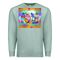 Seafoam stitch summer coffee cups Premium Sweatshirt - Zillion Design Studio