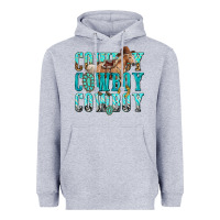 Heather Grey cowboy cowboy cowboy Heavyweight Hoodie - texasbilliewilder