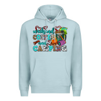 Blue Mist weekend coffee and camping Premium Hoodie - AdoDesignShop